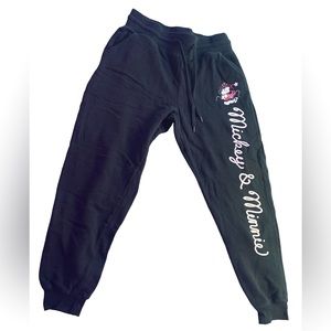 Black Mickey and Minnie sweatpants, super soft